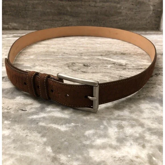 USA Made MARTIN DINGMAN 44 Brown Leather HANDMADE Belt 5007006 - Picture 2 of 11